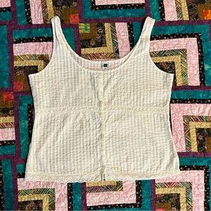 Gap cotton tank top button down XL